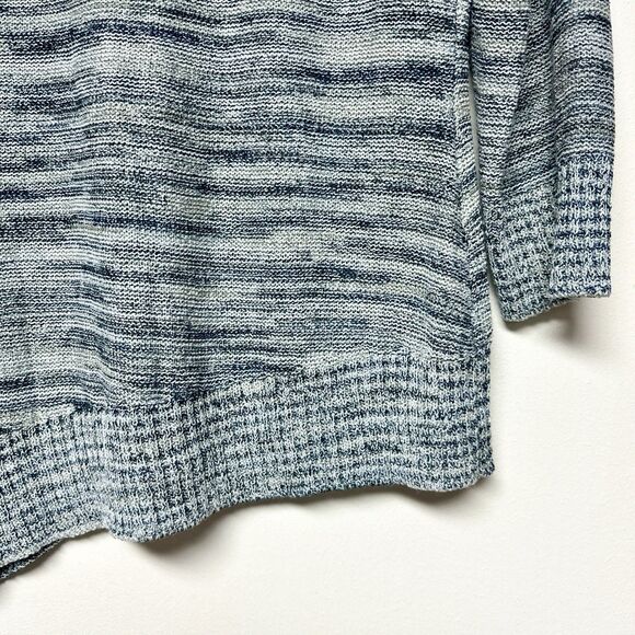 DressBarn Asymmetrical Women’s‎ Size Lg Blue Gray Knit Long 3/4 Sleeve Sweater - Picture 12 of 13